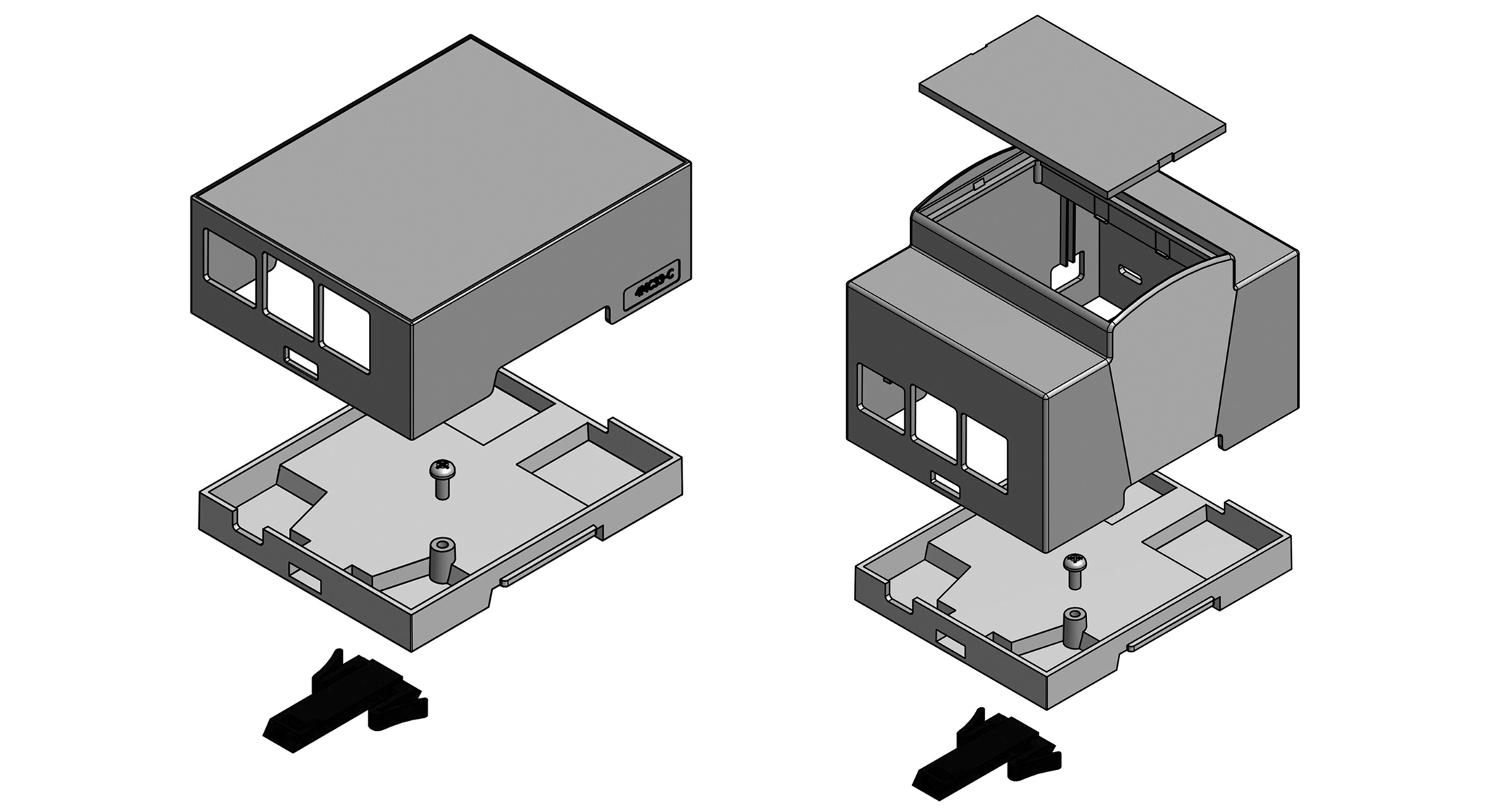 Raspberry Pi 2B/3B DINレールボックス RPDシリーズの画像