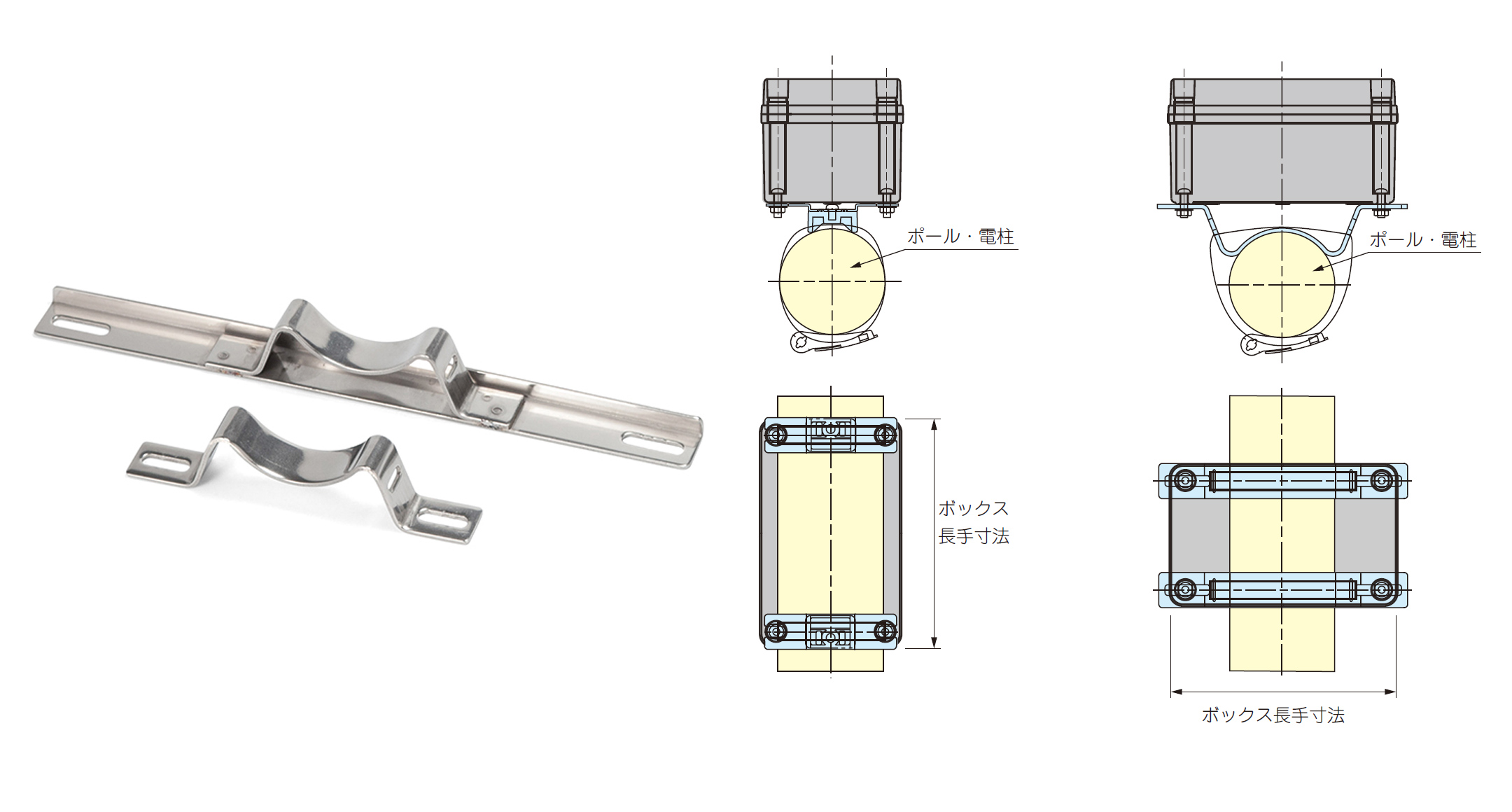 ポール取付金具 SSKシリーズ（OPCP・OPCM・WPCP・WPCM・RPCPシリーズ用）の画像